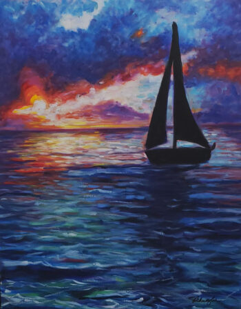 Sunset Sailboat