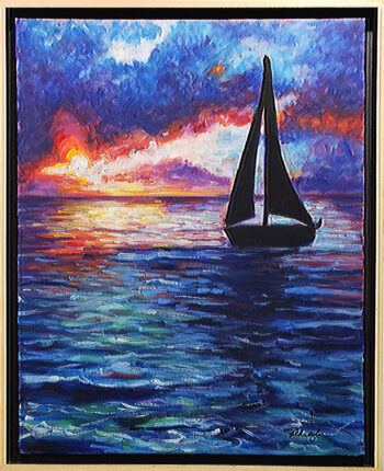 Sunset Sailboat - Image 2