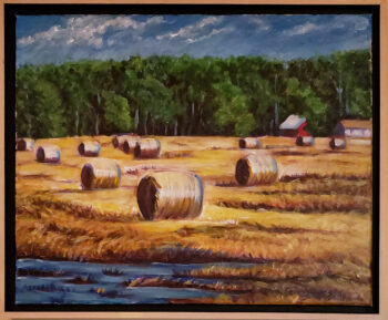 Haystacks at Hobby Horse Farm (Acrylic Version) - Image 2