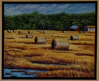 Haystacks at Hobby Horse Farm (Oil Version) - Image 2